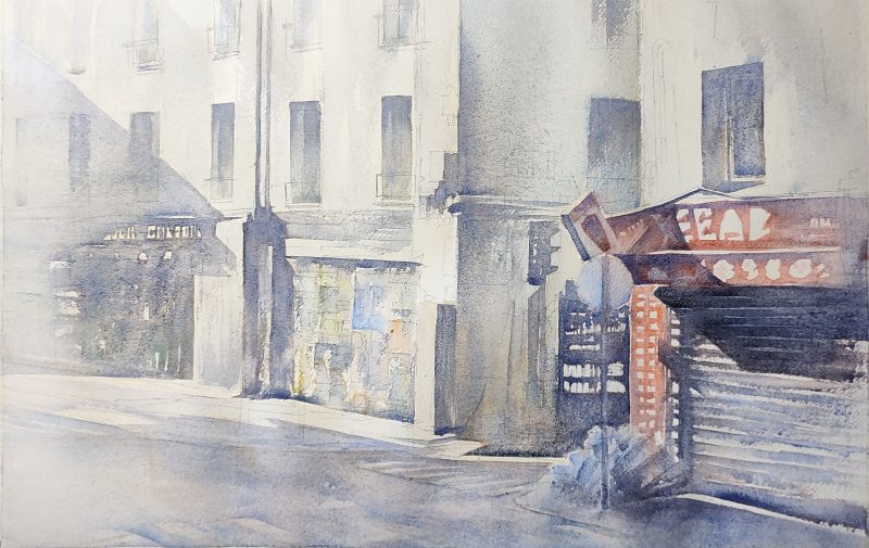 Une-rue-aux-Batignoles-2024.-38-x-56-cm.-Aquarelle-sur-papier
